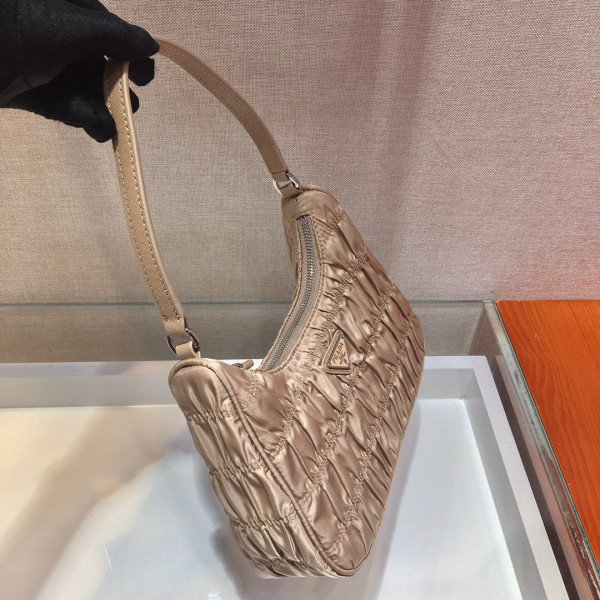 Pra*a nylon and saffiano leather mini bag