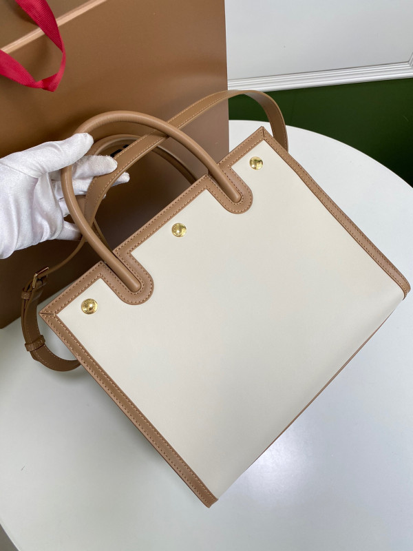 B**rry small vintage check two-handle title bag