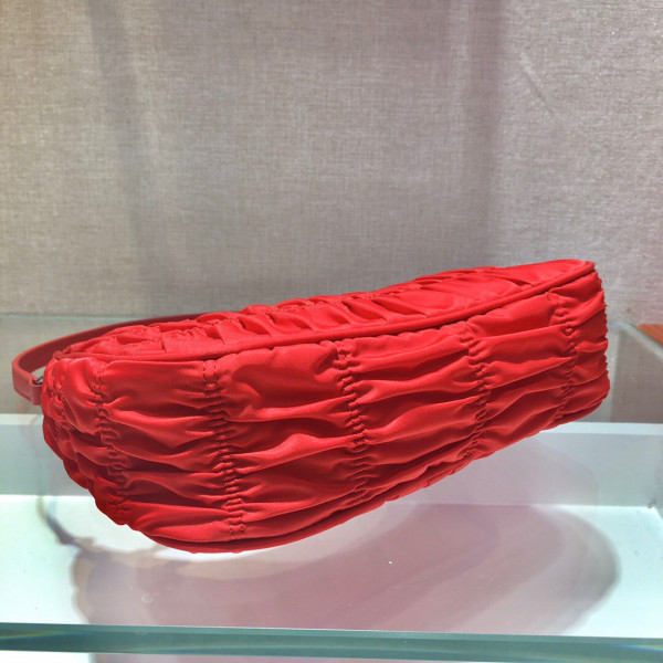 Pra*a nylon and saffiano leather mini bag