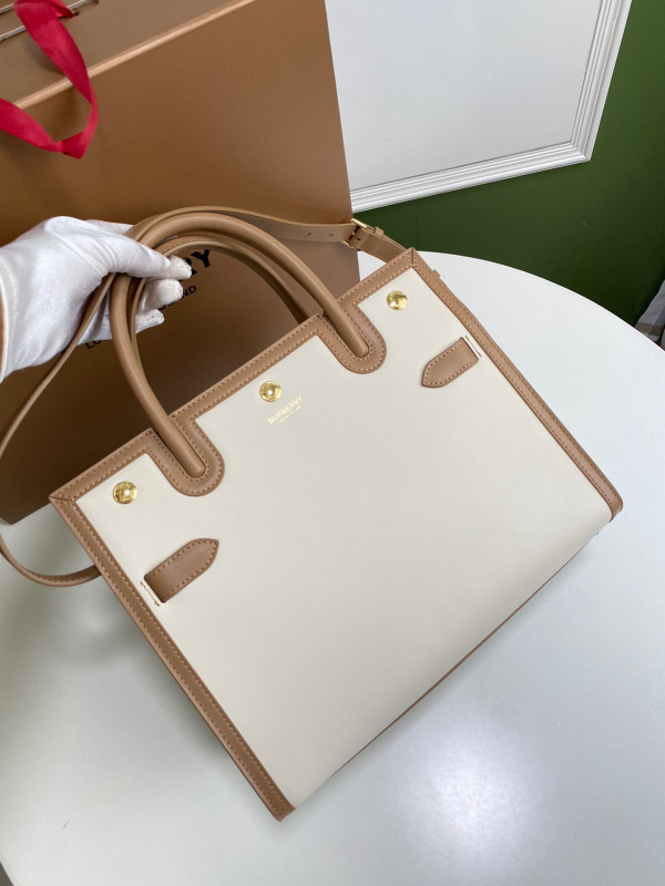 B**rry small vintage check two-handle title bag