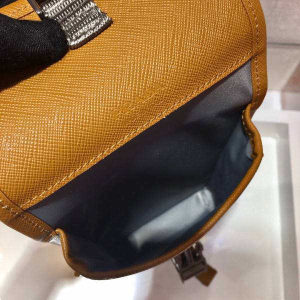 Pra*a nylon and saffiano leather smartphone case