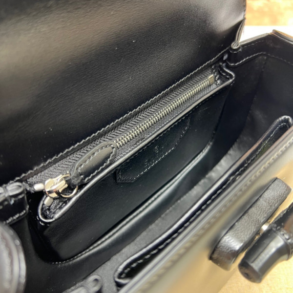 G*u*i small top handle bag with bamboo