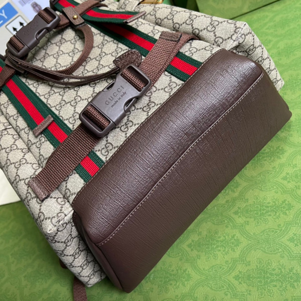 G*u*i gg skateboard backpack with web