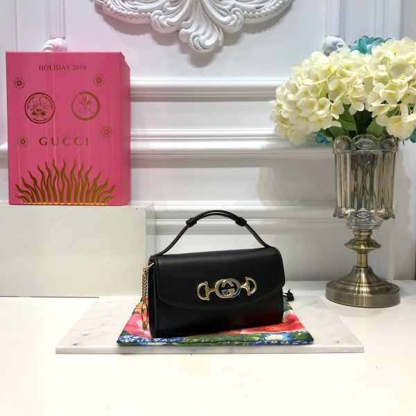 G*u*i zumi smooth leather mini shoulder bag