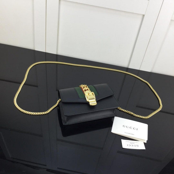 g*u*i sylvie leather S*per mini bag