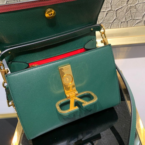 VALENTINO SMALL VSLING GRAINY CALFSKIN HANDBAG