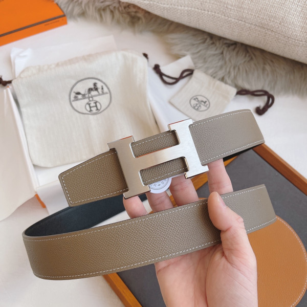 H**mes belt-silver/gold