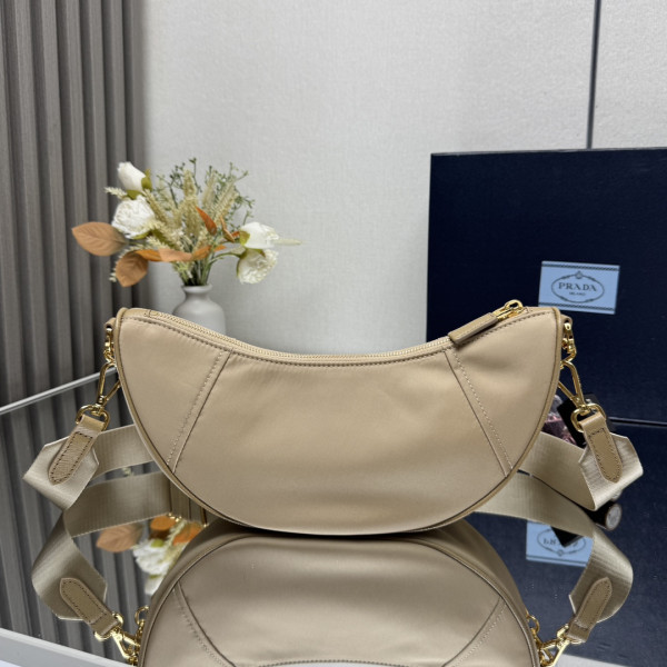 Pra*a demi-lune re-nylon shoulder bag