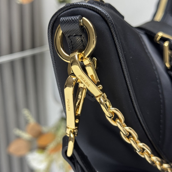 Pra*a demi-lune re-nylon shoulder bag