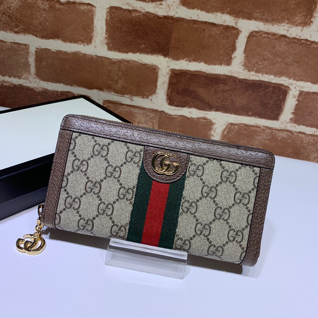 G*u*i ophidia gg zip around wallet
