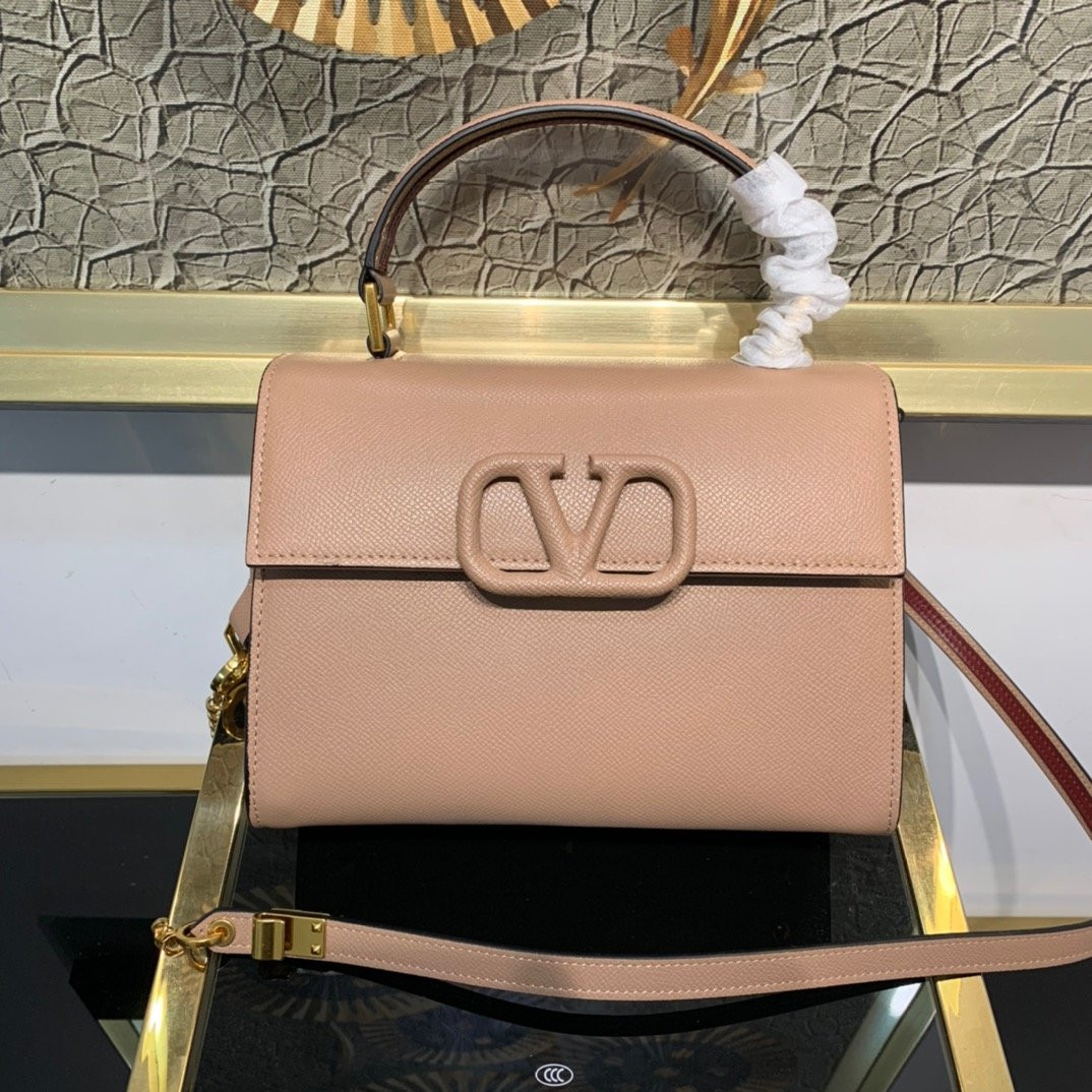 VALENTINO SMALL VSLING GRAINY CALFSKIN HANDBAG