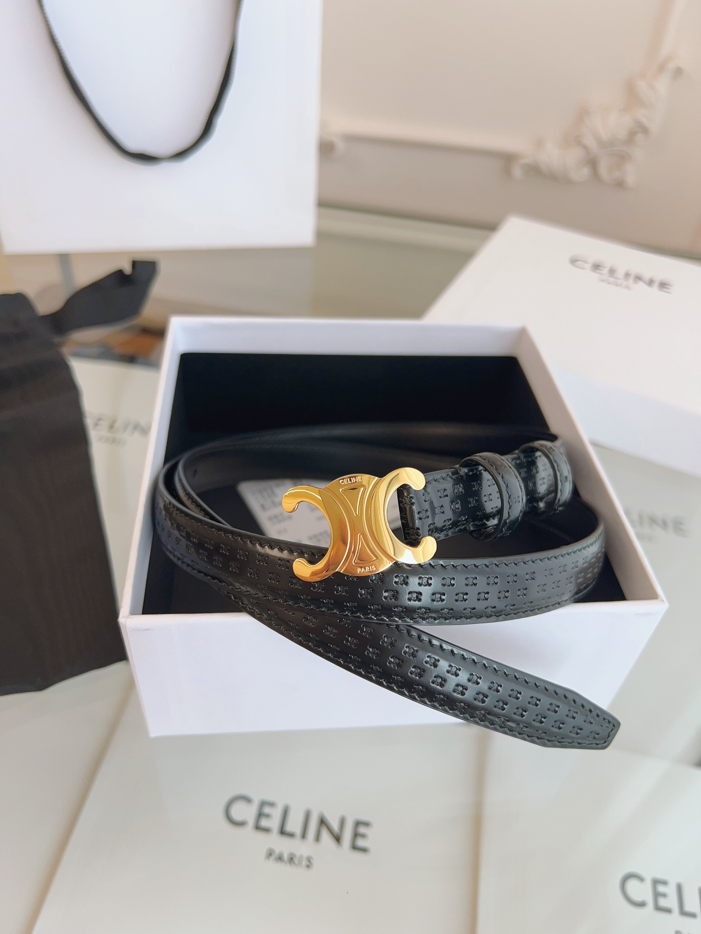 CELIN* BELT-GOLD/SILVER